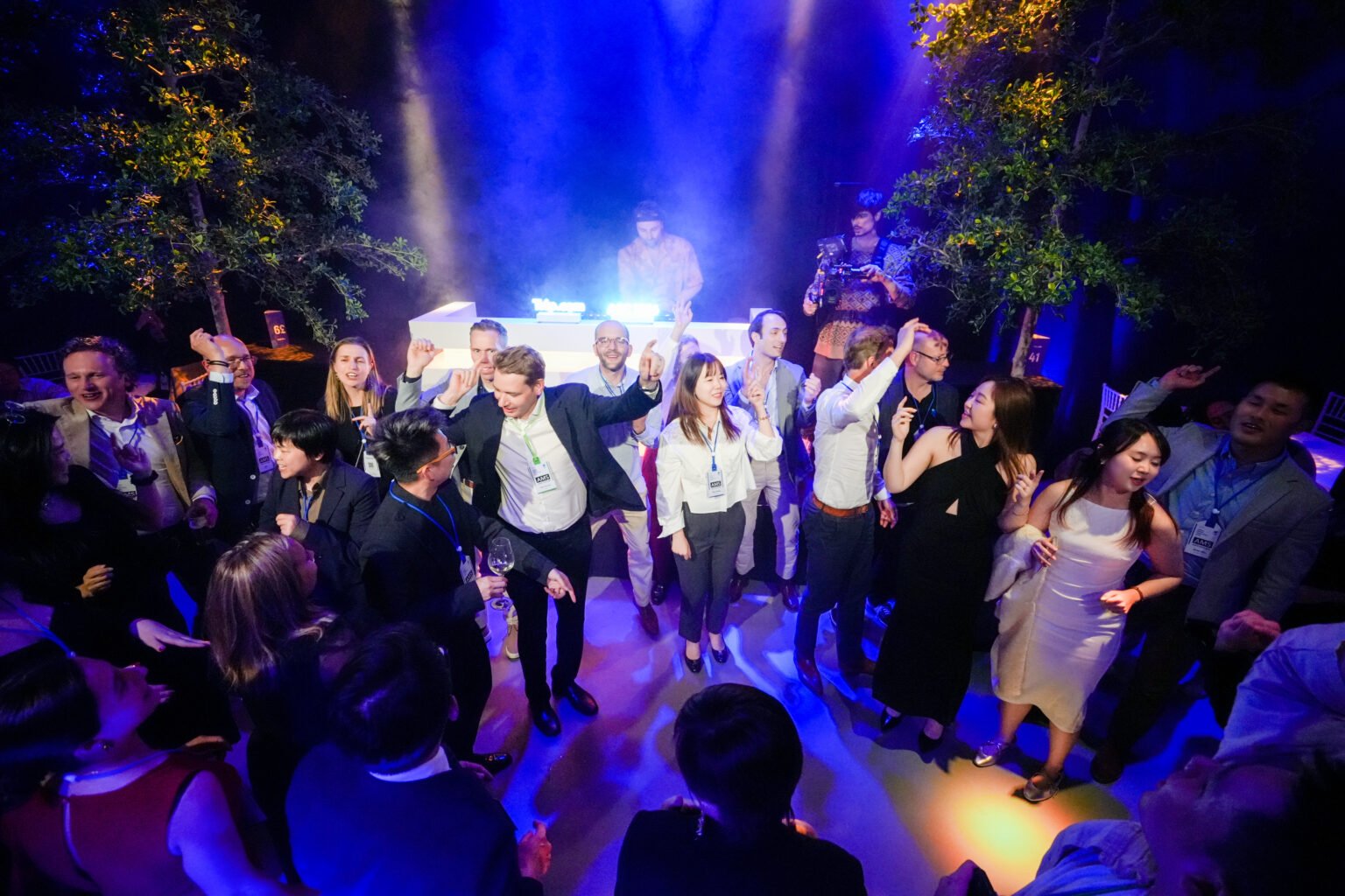Guests celebrating at the conference evening event
